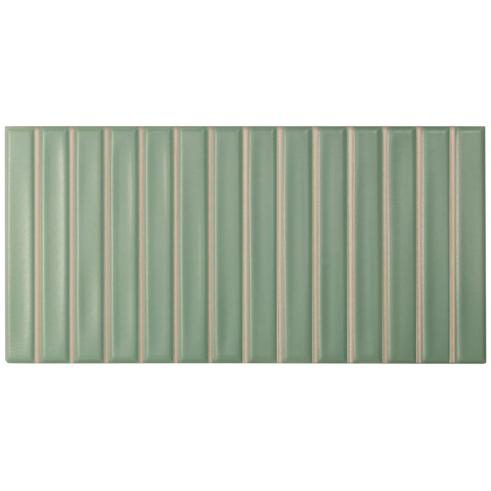WOW - Sweet Bars 5 in. x 10 in. Matte Ceramic Mosaic - Sage