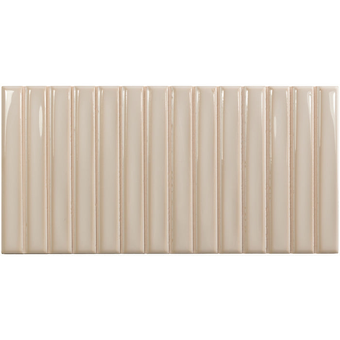WOW - Sweet Bars 5 in. x 10 in. Glossy Ceramic Mosaic - Deep White