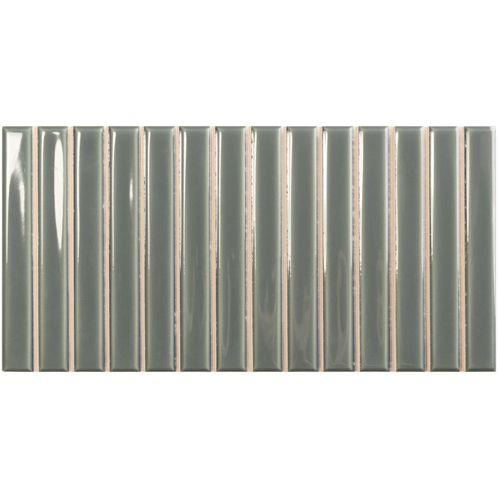 WOW - Sweet Bars 5 in. x 10 in. Glossy Ceramic Mosaic - Mineral Grey