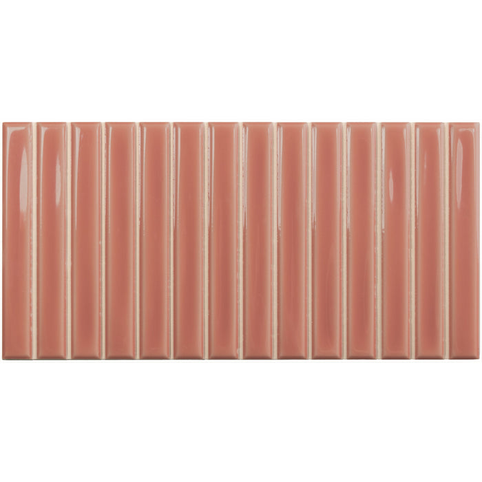 WOW - Sweet Bars 5 in. x 10 in. Glossy Ceramic Mosaic - Coral