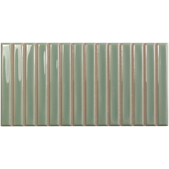 WOW - Sweet Bars 5 in. x 10 in. Glossy Ceramic Mosaic - Fern