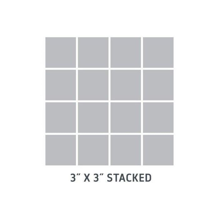 Tesoro - Lizart Collection 3" x 3" Matte Porcelain Mosaic - Ice
