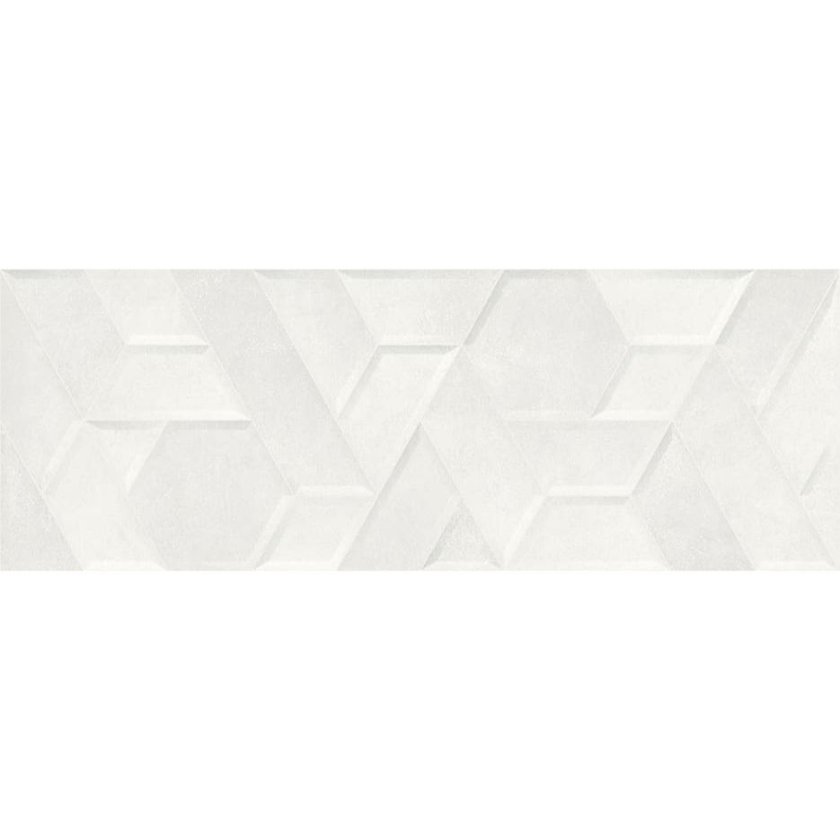Tamiami - Toscana 12&quot; x 35&quot; Rectified White Body Wall Tile - Arlequin Deco Grey