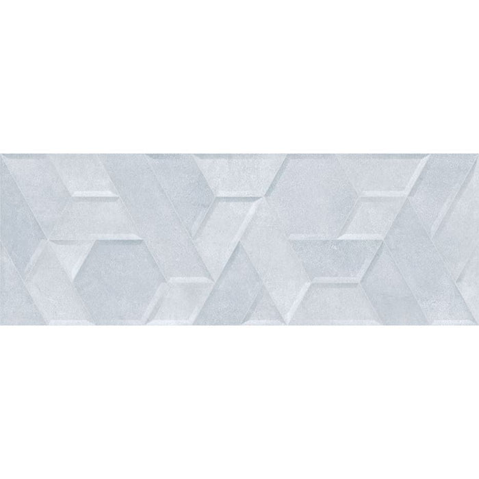 Tamiami - Toscana 12" x 35" Rectified White Body Wall Tile - Arlequin Deco Blue