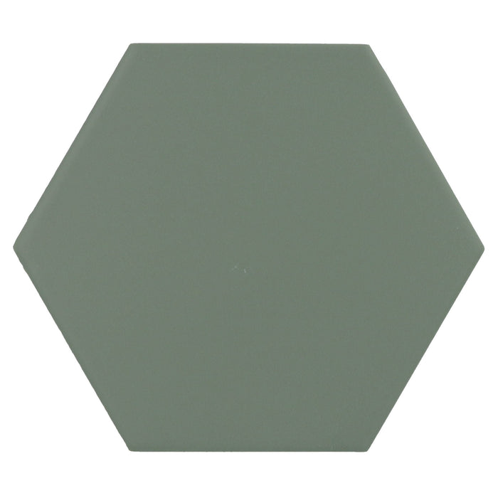 Mosaic & Tile Depot - Kromatica 4.5" x 4" Porcelain Hex Tile - Green