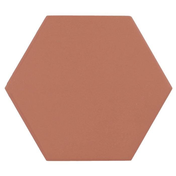 Mosaic & Tile Depot - Kromatica 4.5" x 4" Porcelain Hex Tile - Clay