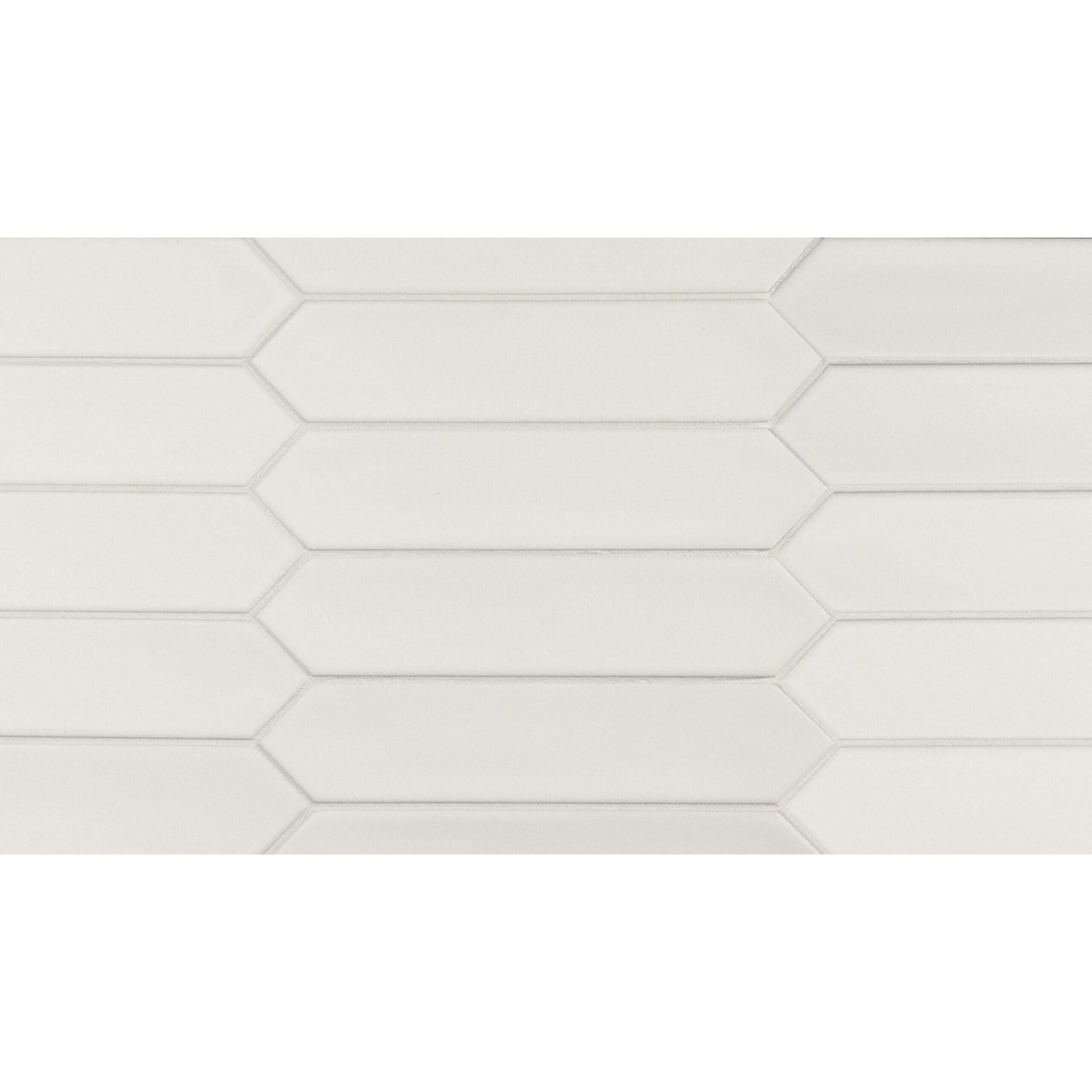 Tesoro - Lanse Series - 2 in. x 10 in. Ceramic Picket Tile - White