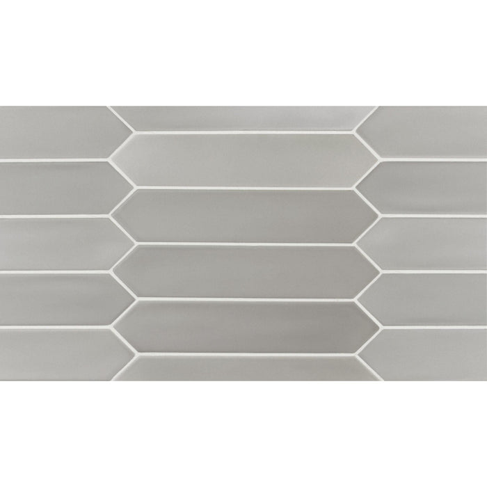 Tesoro - Lanse Series - 2 in. x 10 in. Ceramic Picket Tile - Gray