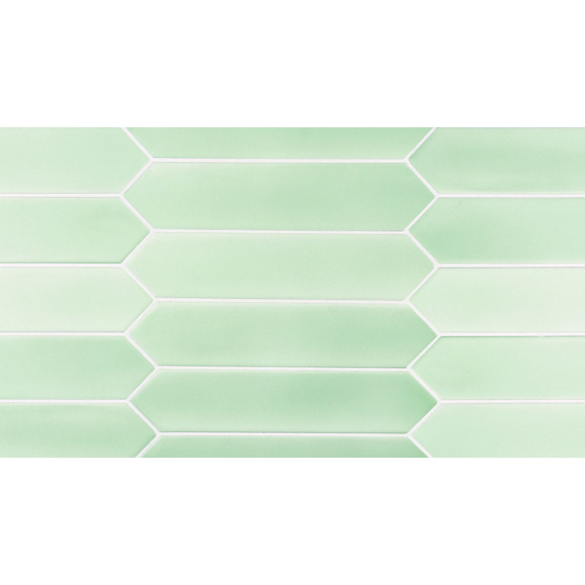 Tesoro - Lanse Series - 2 in. x 10 in. Ceramic Picket Tile - Mint