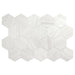 Mosaic & Tile Depot - Lithos Porcelain Hex Mosaic - White