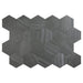 Mosaic & Tile Depot - Lithos Porcelain Hex Mosaic - Dark