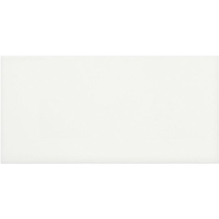Tesoro Collection - Soho Series - 3 in. x 6 in. Wall Tile - Glossy Canvas White