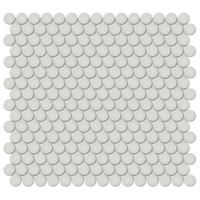 Tesoro Collection - Soho Series - 0.75 in. Penny Mosaic - Matte Halo Grey
