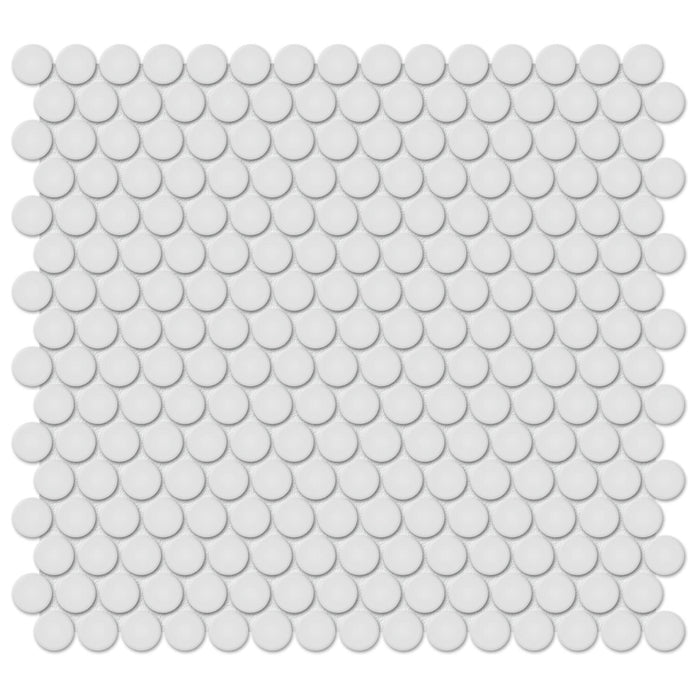 Tesoro Collection - Soho Series - 0.75 in. Penny Mosaic - Matte Gallery Grey