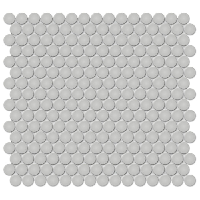 Tesoro Collection - Soho Series - 0.75 in. Penny Mosaic - Matte Loft Grey
