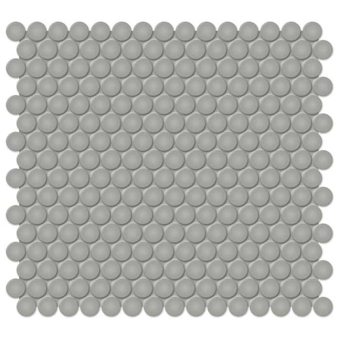 Tesoro Collection - Soho Series - 0.75 in. Penny Mosaic - Glossy Cement Chic