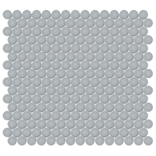 Tesoro Collection - Soho Series - 0.75 in. Penny Mosaic - Glossy Cloud Blue