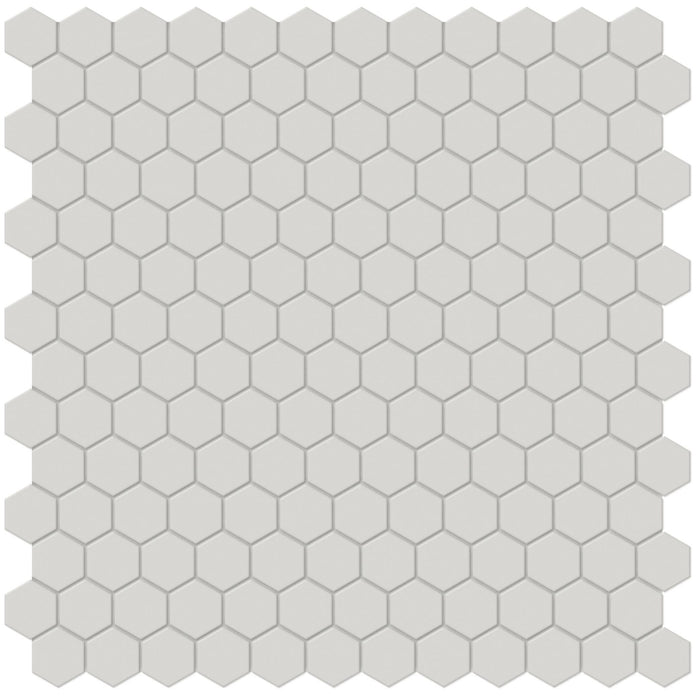 Tesoro Collection - Soho Series - 1 in. Hex Mosaic - Matte Halo Grey