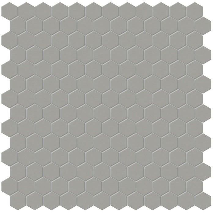 Tesoro Collection - Soho Series - 1 in. Hex Mosaic - Matte Cement Chic