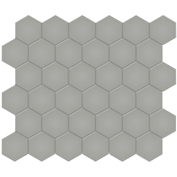 Tesoro Collection - Soho Series - 2 in. Hex Mosaic - Matte Cement Chic