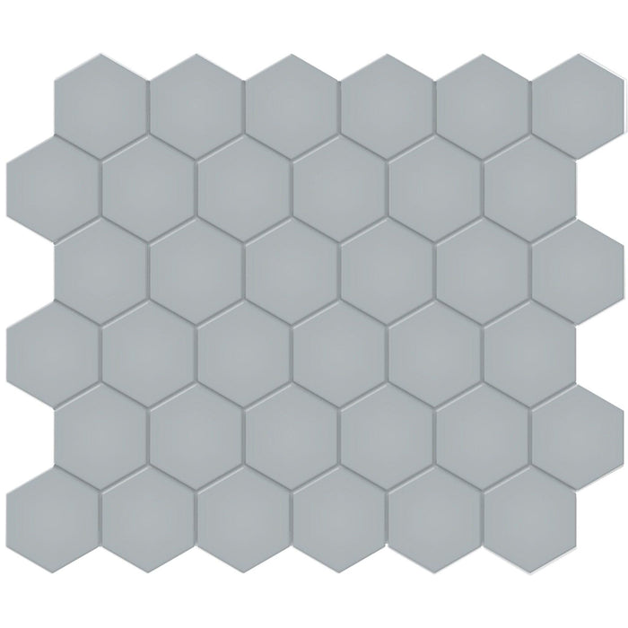 Tesoro Collection - Soho Series - 2 in. Hex Mosaic - Matte Cloud Blue