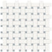 Tesoro Collection - Soho Series - Basketweave Mosaic - Matte White with Cloud Blue