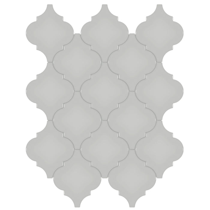 Tesoro Collection - Soho Series - Arabesque Mosaic - Glossy Loft Grey