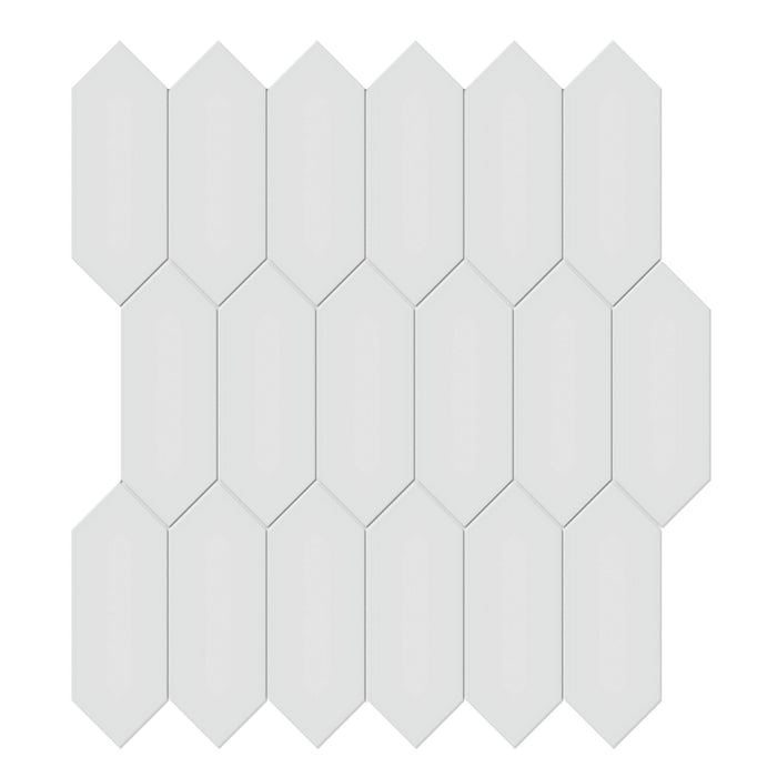 Tesoro Collection - Soho Series - 2 in. x 5 in. Picket Mosaic - Glossy Gallery Grey