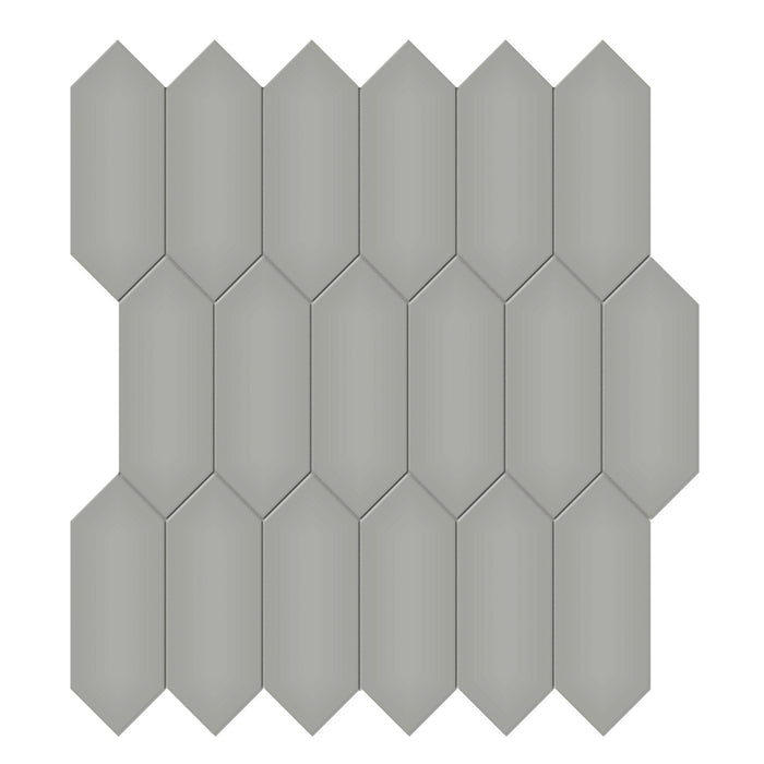 Tesoro Collection - Soho Series - 2 in. x 5 in. Picket Mosaic - Matte Cement Chic