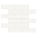 Tesoro Collection - Soho Series - 2 in. x 6 in. Brick Mosaic - Glossy Canvas White