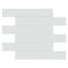 Tesoro Collection - Soho Series - 2 in. x 6 in. Brick Mosaic - Glossy Gallery Grey