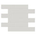 Tesoro Collection - Soho Series - 2 in. x 6 in. Brick Mosaic - Glossy Halo Grey