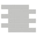 Tesoro Collection - Soho Series - 2 in. x 6 in. Brick Mosaic - Matte Loft Grey
