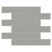 Tesoro Collection - Soho Series - 2 in. x 6 in. Brick Mosaic - Glossy Cement Chic
