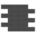 Tesoro Collection - Soho Series - 2 in. x 6 in. Brick Mosaic - Glossy Retro Black