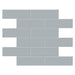 Tesoro Collection - Soho Series - 2 in. x 6 in. Brick Mosaic - Glossy Cloud Blue