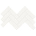 Tesoro Collection - Soho Series - 2 in. x 6 in. Herringbone Mosaic - Glossy Canvas White