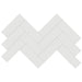 Tesoro Collection - Soho Series - 2 in. x 6 in. Herringbone Mosaic - Glossy Vintage Grey