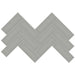 Tesoro Collection - Soho Series - 2 in. x 6 in. Herringbone Mosaic - Matte Cement Chic
