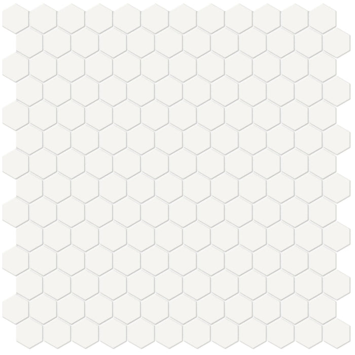 Tesoro Collection - Soho Series - 1 in. Hex Mosaic - Matte Canvas White