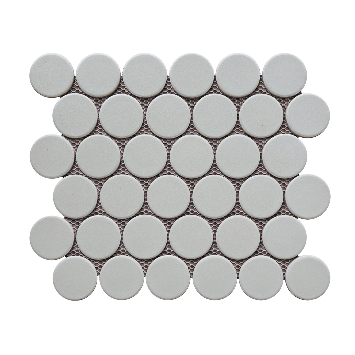 Rickert Tile - Grey 2&quot; Round Porcelain Mosaic