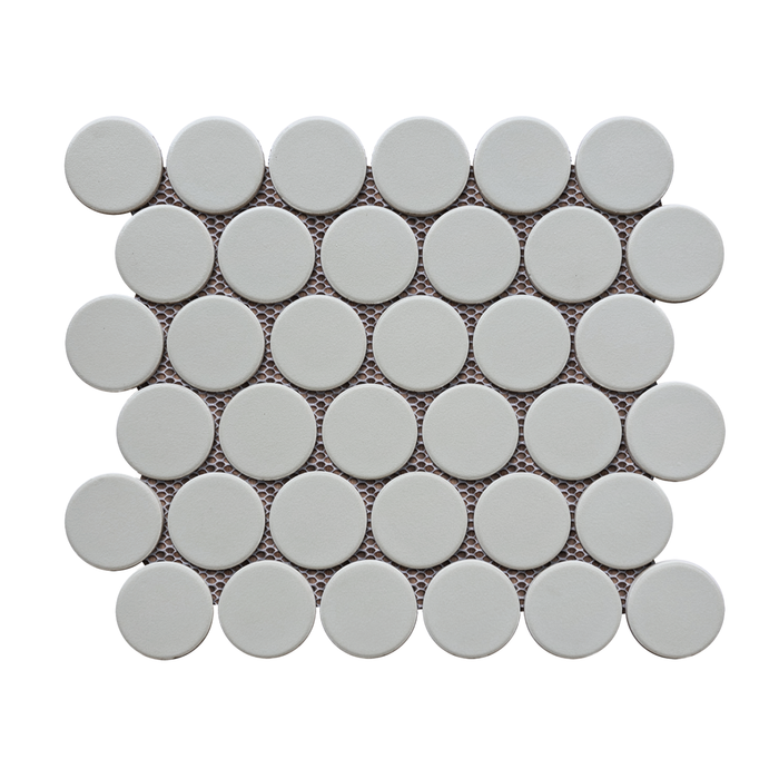 Rickert Tile - Grey 2" Round Porcelain Mosaic