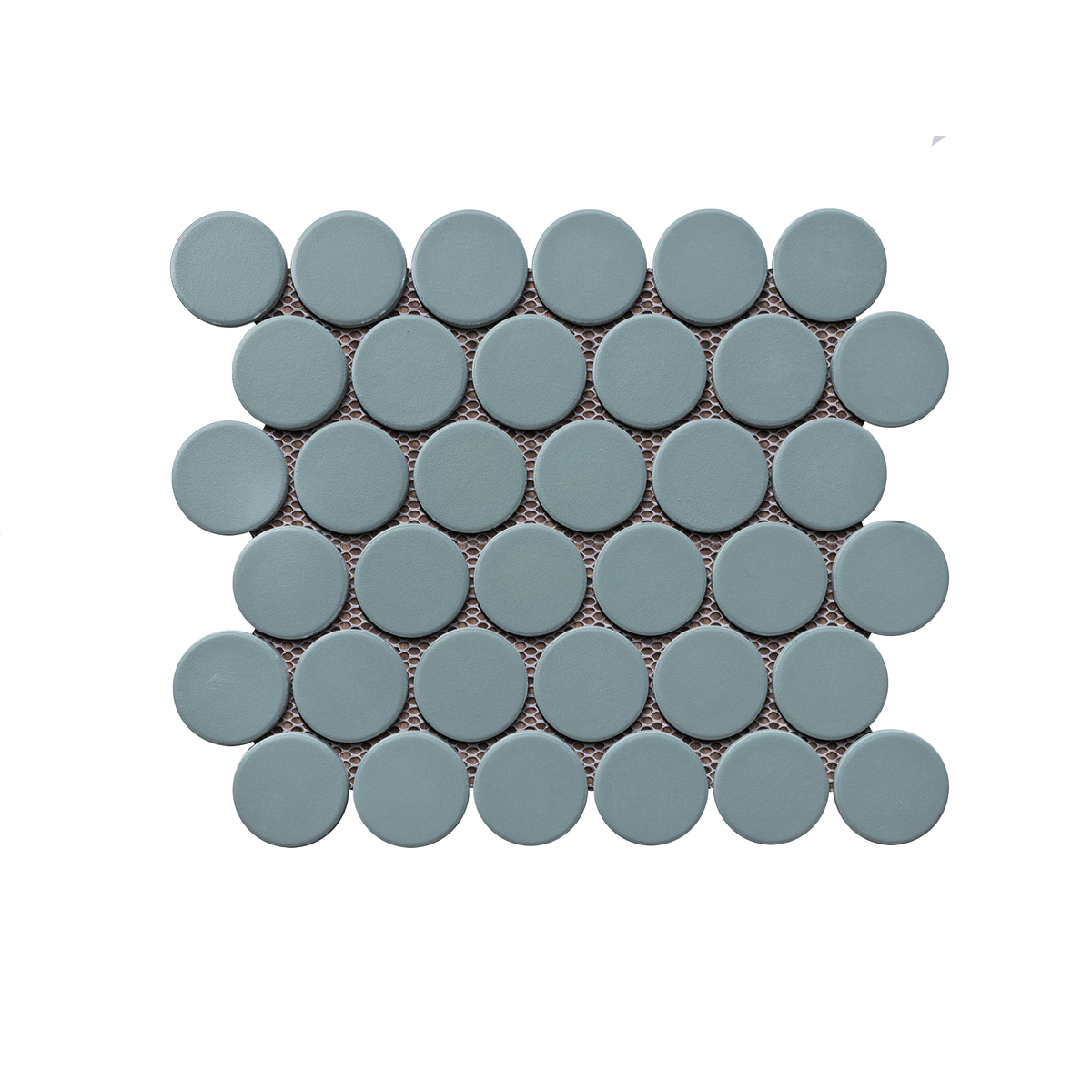 Rickert Tile - Mist 2&quot; Round Porcelain Mosaic