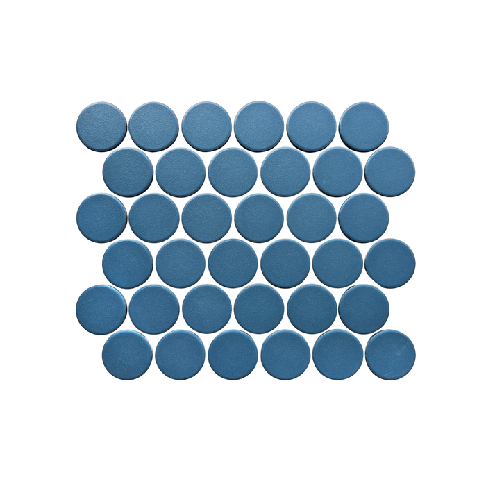 Rickert Tile - Wave 2" Round Porcelain Mosaic
