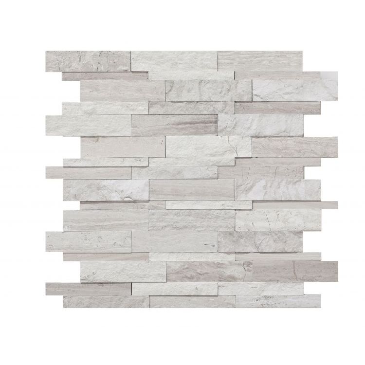 Elysium - Egypt 12 in. x 12 in. Polished Marble Mosaic - Grey