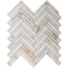 Elysium - Diana Herringbone Calacatta 11 in. x 11.75 in. Marble Mosaic