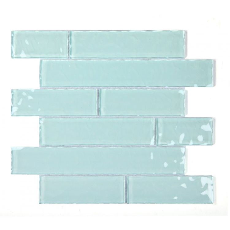 Elysium - Ripple 11.75 in. x 11.75 in. Glass Mosaic - Turquoise