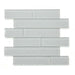 Elysium - Ripple 11.75 in. x 11.75 in. Glass Mosaic - Clear Grey