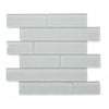 See Elysium - Ripple 11.75 in. x 11.75 in. Glass Mosaic - Clear Grey