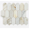 See Elysium - Piano 10.25 in. x 12.5 in. Marble Mosaic - Calacatta Gold